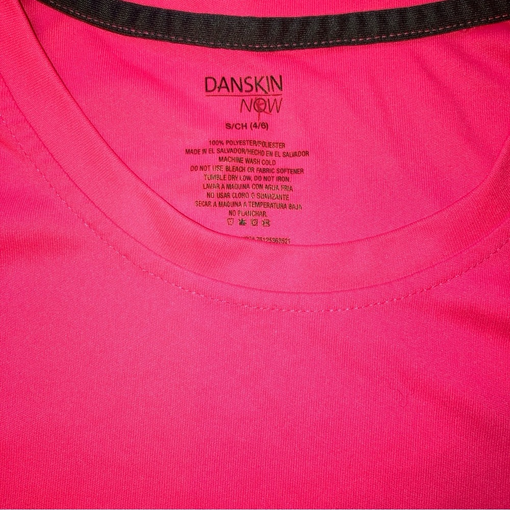 Danskin Now Semi-Fitted Hot Pink Womens T Shirt Size Small - Picture 2 of 3
